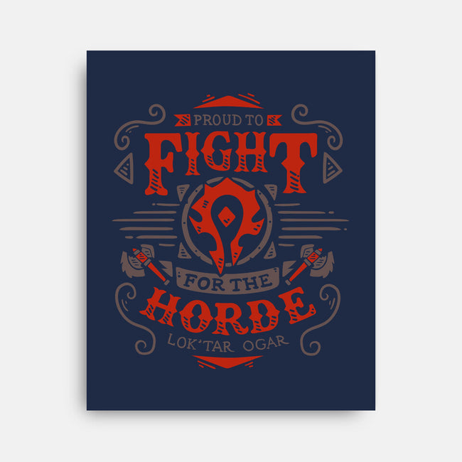 Fight for the Horde-none stretched canvas-Typhoonic
