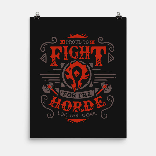 Fight for the Horde-none matte poster-Typhoonic