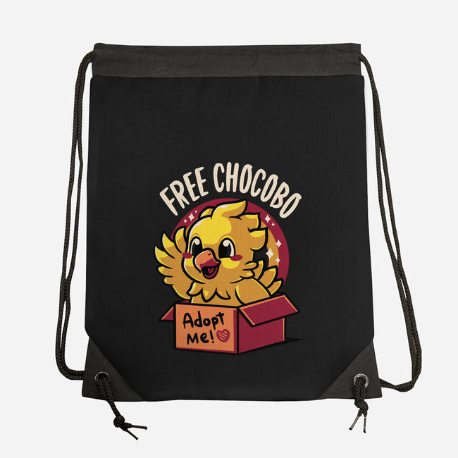 Adopt a Chocobo-none drawstring bag-Typhoonic