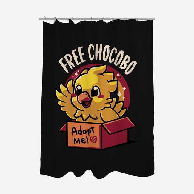 Adopt a Chocobo-none polyester shower curtain-Typhoonic