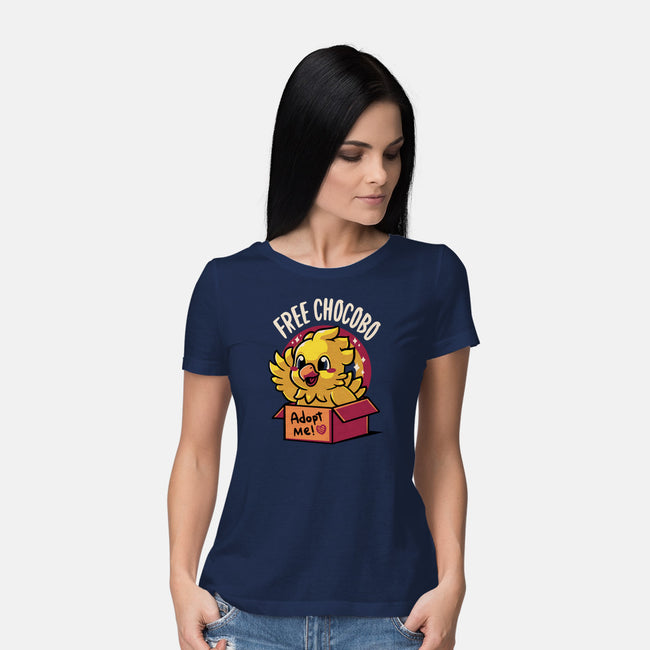 Adopt a Chocobo-womens basic tee-Typhoonic
