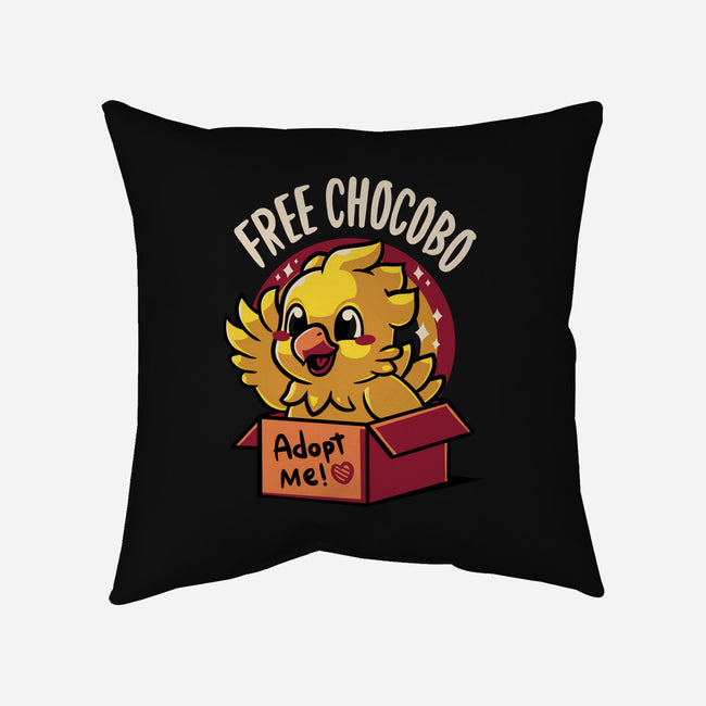 Adopt a Chocobo-none removable cover w insert throw pillow-Typhoonic