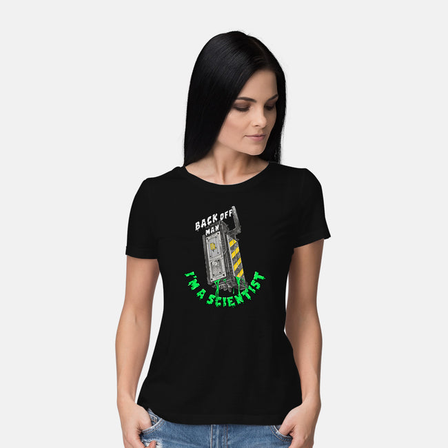 Back Off Man-womens basic tee-rocketman_art