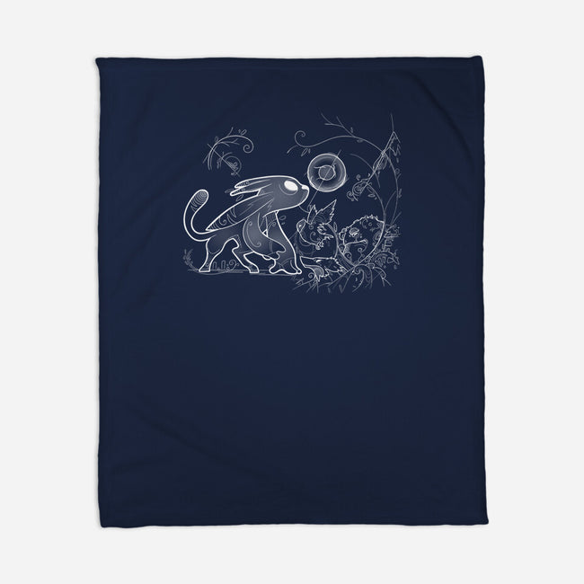 White Guardian-none fleece blanket-dumbassman