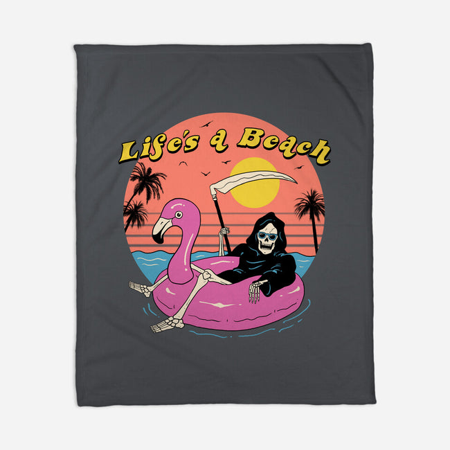 Life's a Beach-none fleece blanket-vp021