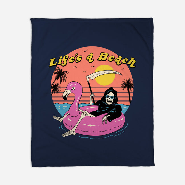 Life's a Beach-none fleece blanket-vp021