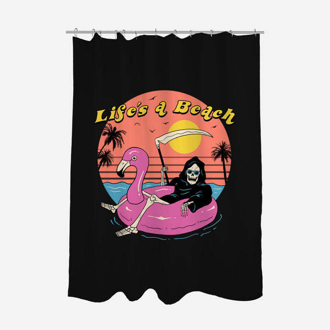 Life's a Beach-none polyester shower curtain-vp021