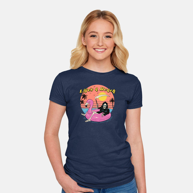 Life's a Beach-womens fitted tee-vp021