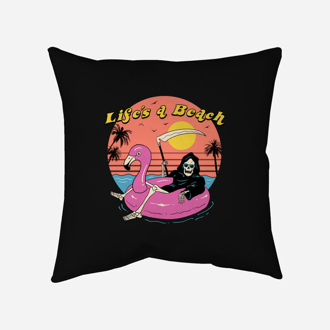 Life's a Beach-none removable cover w insert throw pillow-vp021