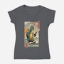 Metal Monster-womens v-neck tee-vp021