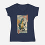 Metal Monster-womens v-neck tee-vp021