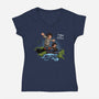 Inigo and Fezzik-womens v-neck tee-Boggs Nicolas
