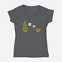 Succ and Prick-womens v-neck tee-Farty Plants