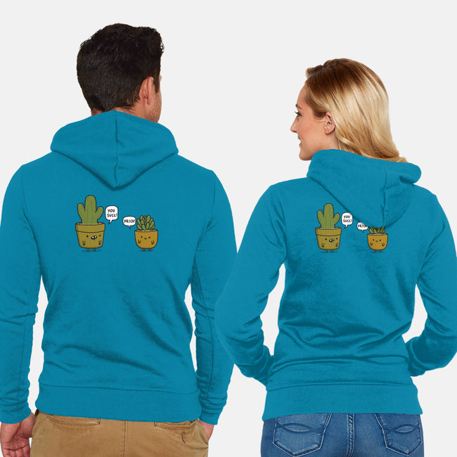 Succ and Prick-unisex zip-up sweatshirt-fartyplants