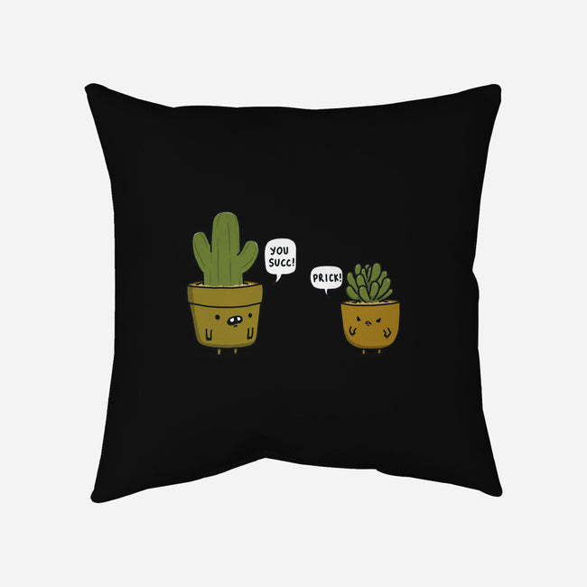 Succ and Prick-none removable cover w insert throw pillow-Farty Plants