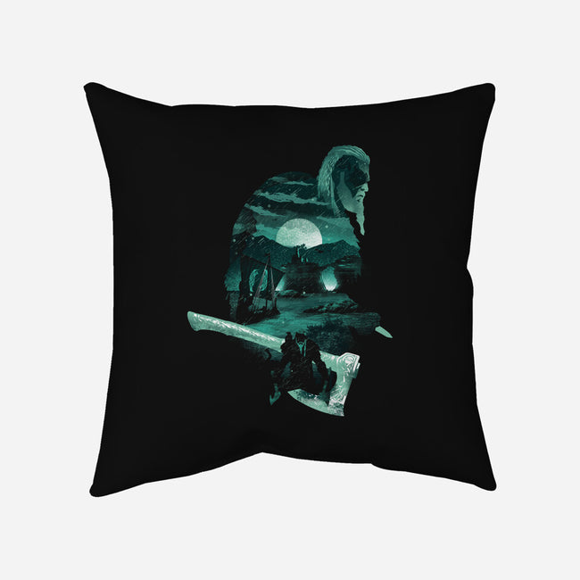 Viking Raider-none non-removable cover w insert throw pillow-dandingeroz