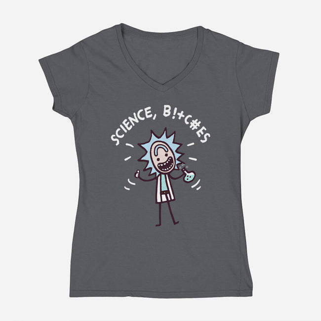 Science Bleep-womens v-neck tee-Wenceslao A Romero