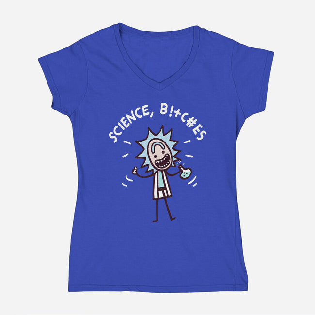 Science Bleep-womens v-neck tee-Wenceslao A Romero
