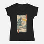 Mechazilla-womens v-neck tee-vp021