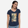 Mechazilla-womens v-neck tee-vp021