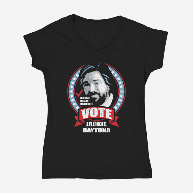 Vote Jackie-womens v-neck tee-jrberger