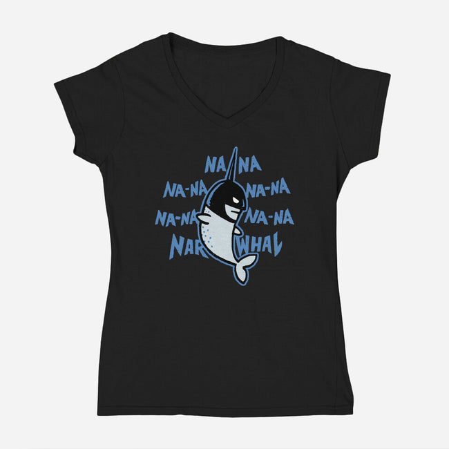 Na Narwhal-womens v-neck tee-Wenceslao A Romero