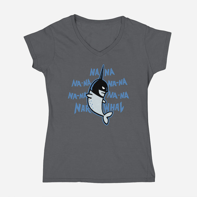 Na Narwhal-womens v-neck tee-Wenceslao A Romero