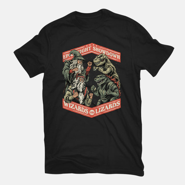 Wizards vs Lizards-unisex basic tee-glitchygorilla