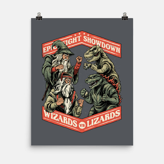 Wizards vs Lizards-none matte poster-glitchygorilla
