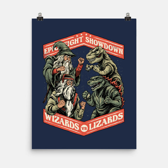 Wizards vs Lizards-none matte poster-glitchygorilla