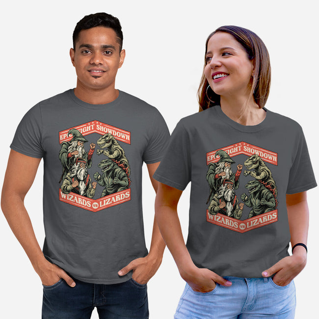 Wizards vs Lizards-unisex basic tee-glitchygorilla