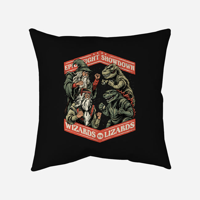 Wizards vs Lizards-none removable cover w insert throw pillow-glitchygorilla