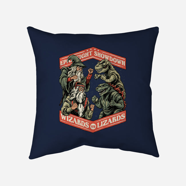 Wizards vs Lizards-none removable cover w insert throw pillow-glitchygorilla