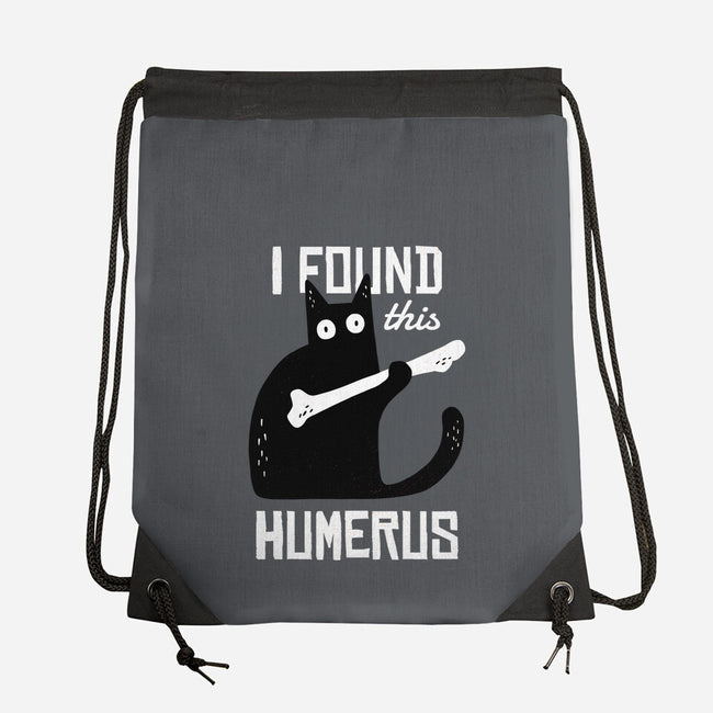 Cat With A Bone-none drawstring bag-cottonwander
