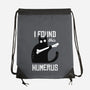 Cat With A Bone-none drawstring bag-cottonwander