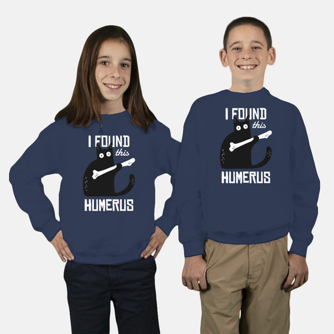 Cat With A Bone-youth crew neck sweatshirt-cottonwander