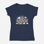 Yellow Road-womens v-neck tee-trheewood