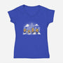 Yellow Road-womens v-neck tee-trheewood