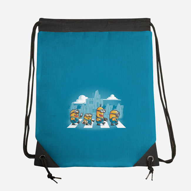 Yellow Road-none drawstring bag-trheewood