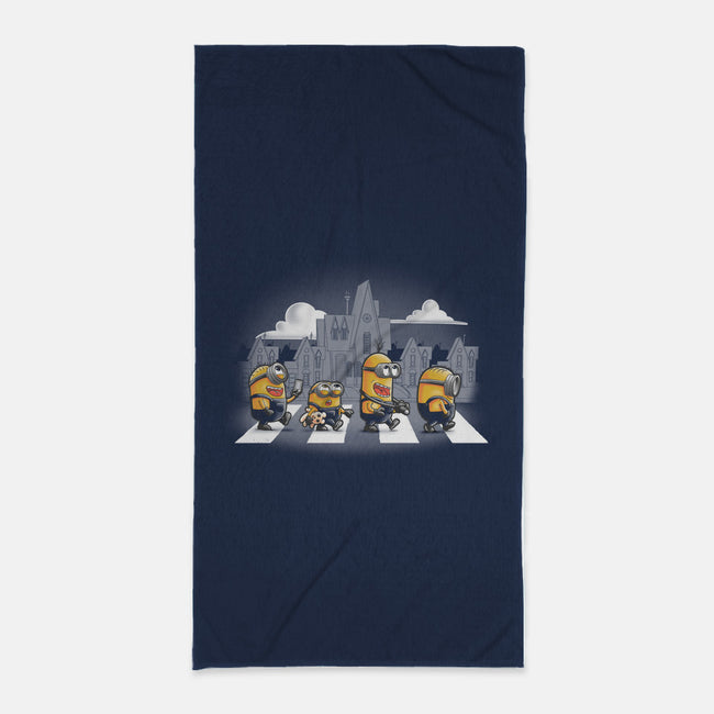 Yellow Road-none beach towel-trheewood