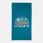 Yellow Road-none beach towel-trheewood