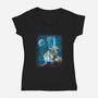 Gaul Wars-womens v-neck tee-trheewood