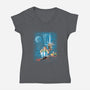 Gaul Wars-womens v-neck tee-trheewood