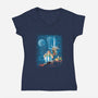 Gaul Wars-womens v-neck tee-trheewood