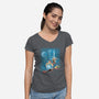 Gaul Wars-womens v-neck tee-trheewood