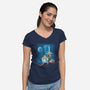 Gaul Wars-womens v-neck tee-trheewood