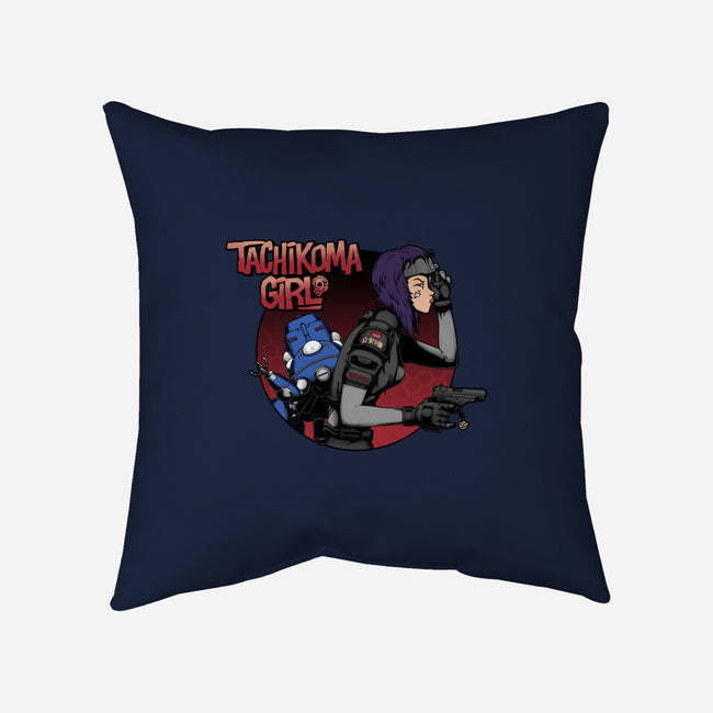 Robot Girl-none non-removable cover w insert throw pillow-pigboom