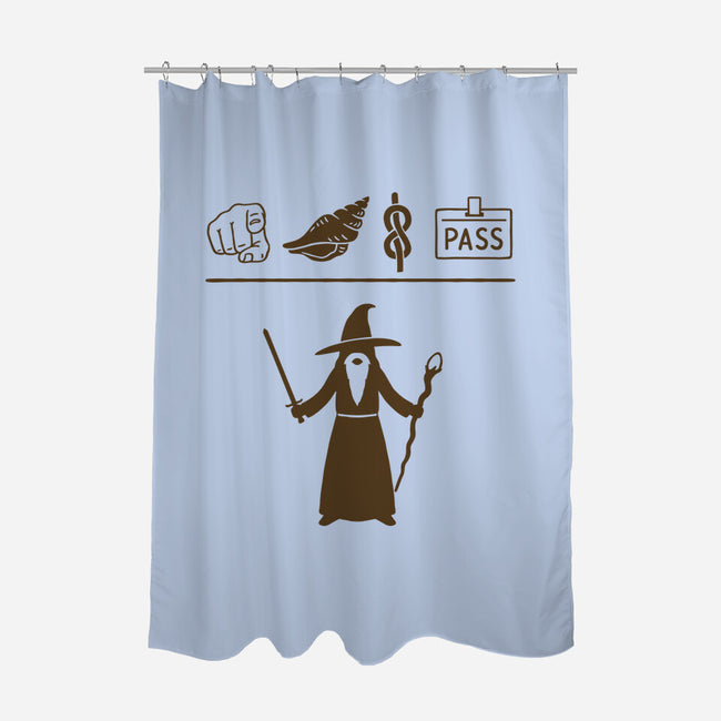 Wizard Hieroglyphs-none polyester shower curtain-Shadyjibes