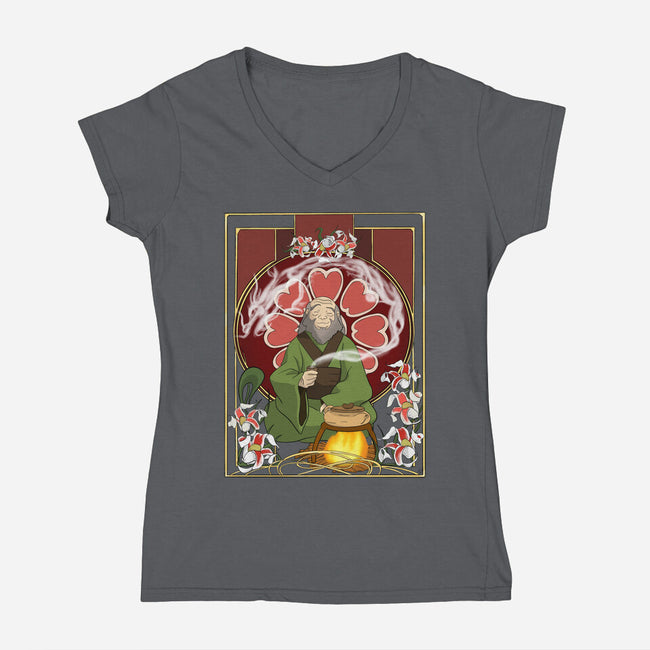 Uncles Tea-womens v-neck tee-Rain