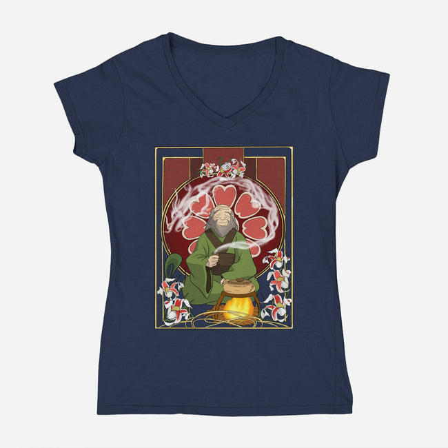 Uncles Tea-womens v-neck tee-Rain
